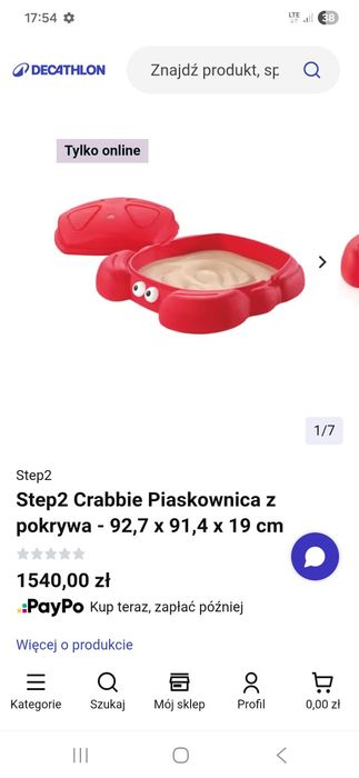 Piaskownica zamykana Krab