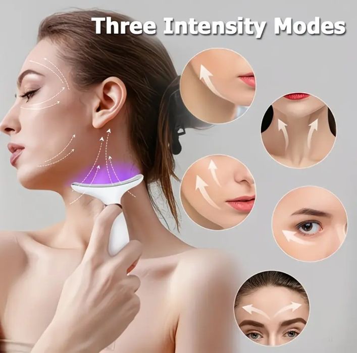 Масажер мікрострумовий для обличчя та шиї з LED-дисплеєм,