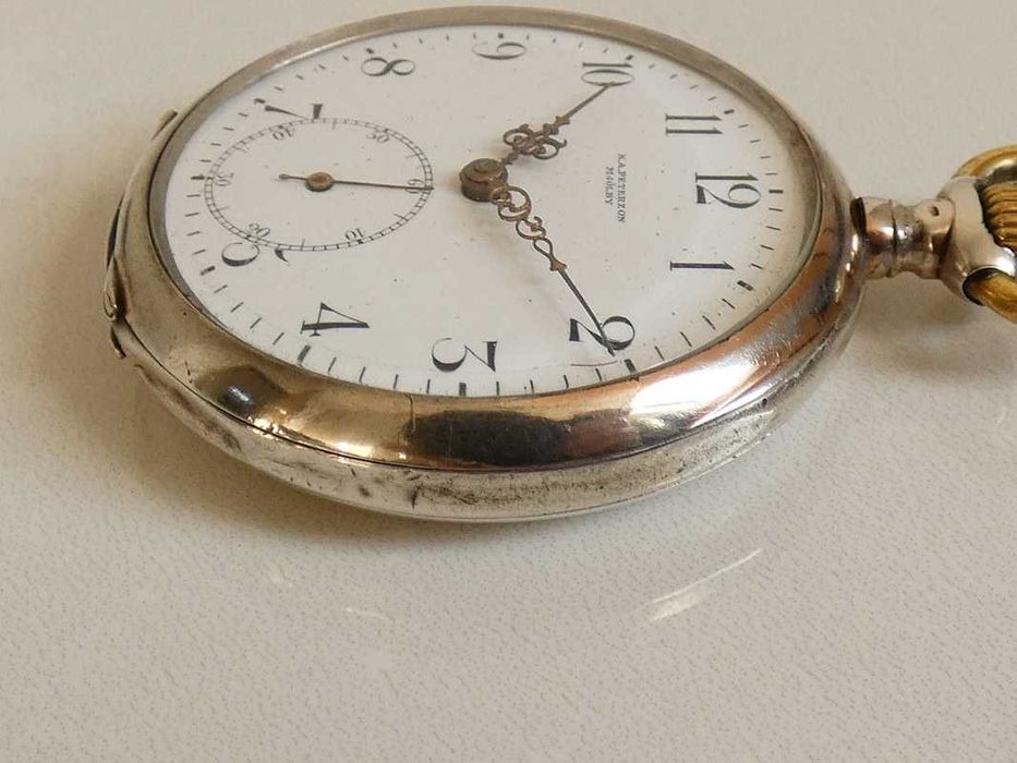 Zegarek kieszonkowy Matador w srebrnej kopercie