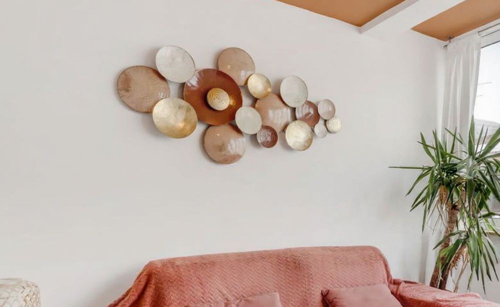 Decoração de parede BROMINE Metal 69 cm Dourado