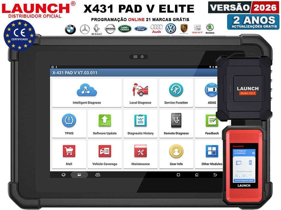 Launch X431 PAD V Maquina Diagnóstico OBD + Osciloscópio Launch (NOVO)