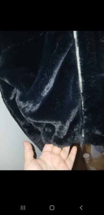 Krótka czarna kurtka, sztuczne futerko rozmiar 34/XS   FB Sister