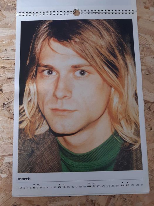 Calendário Nirvana Kurt Cobain