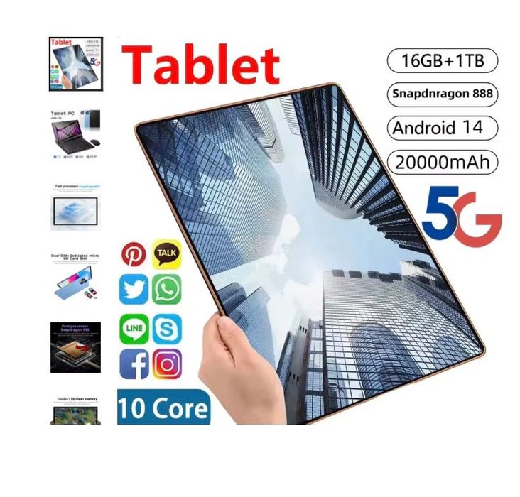 2025 НОВЫЙ планшет Pad 15 Pro Android 14 22 ГБ + 2 Терабайта