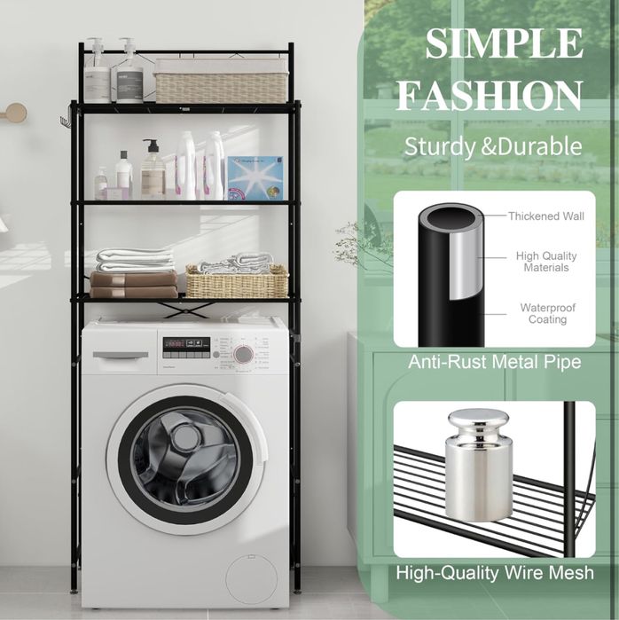 Nowy MALBOO regał nad pralkę, półka do łazienki, stabilna, porządna!