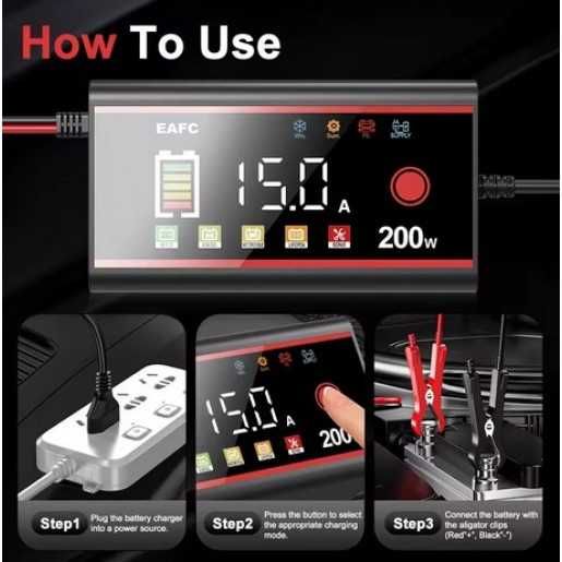 Автомобільний зарядний пристрій 12V 15A