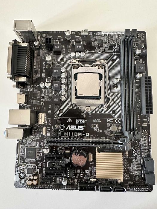 Материнская плата Asus H110M-D (s1151 + Процесор i5 7400