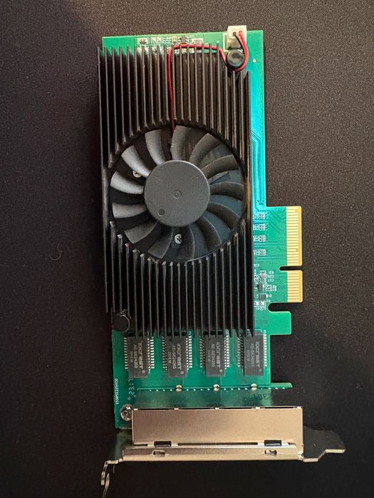 Placa adaptadora de rede 4xRJ45 Intel I350-T4 4 portas 1,25 Gigabit