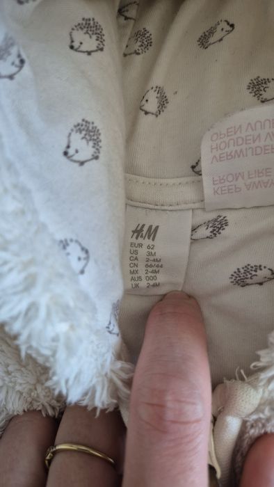 Kombinezon przejściowy H&M miś 62