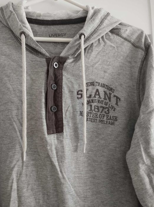 Bluza męska, cienka z kapturem