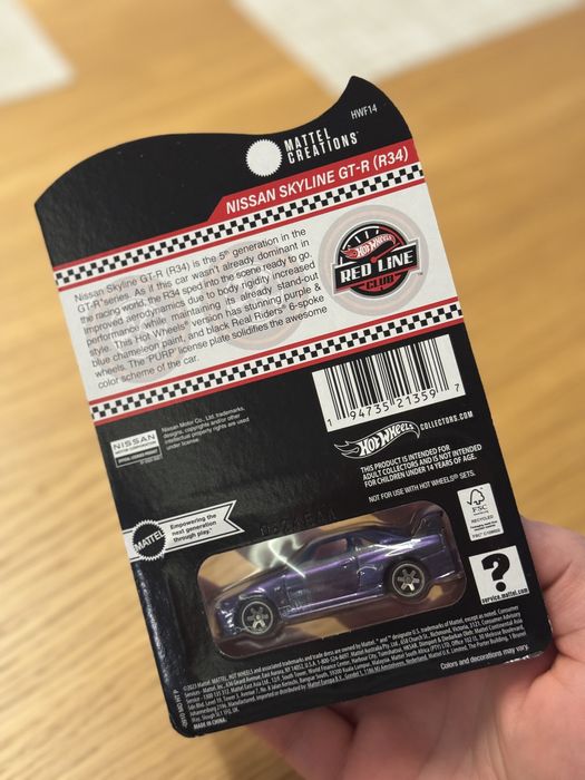 Hot Wheels RLC Nissan Skyline GT-R R34 unikat Red Line Club