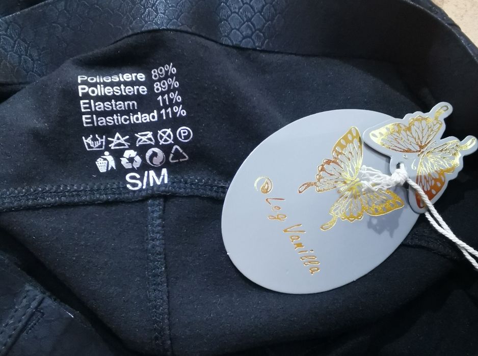Legginsy legi getry eko skórka rybia łuska