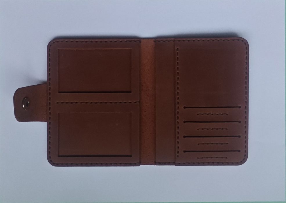 Кожаная обложка для документов, для прав, для паспорта, ручная робота