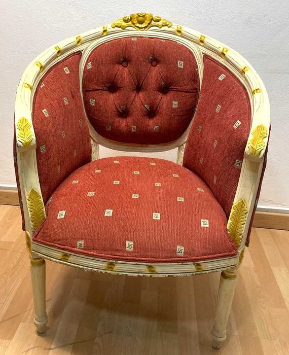 Poltrona  bergère com um encosto, sofá ou cadeirão, cadeira