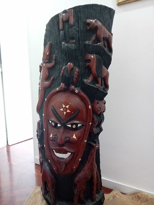 Arte Tribal Africana com vários animais