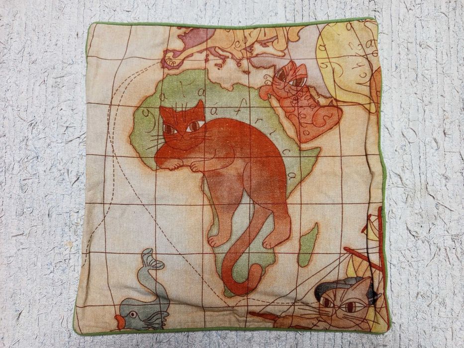 Fronhas almofada c/ motivos de GATOS Tam. 50x50 cm em tecido algodão