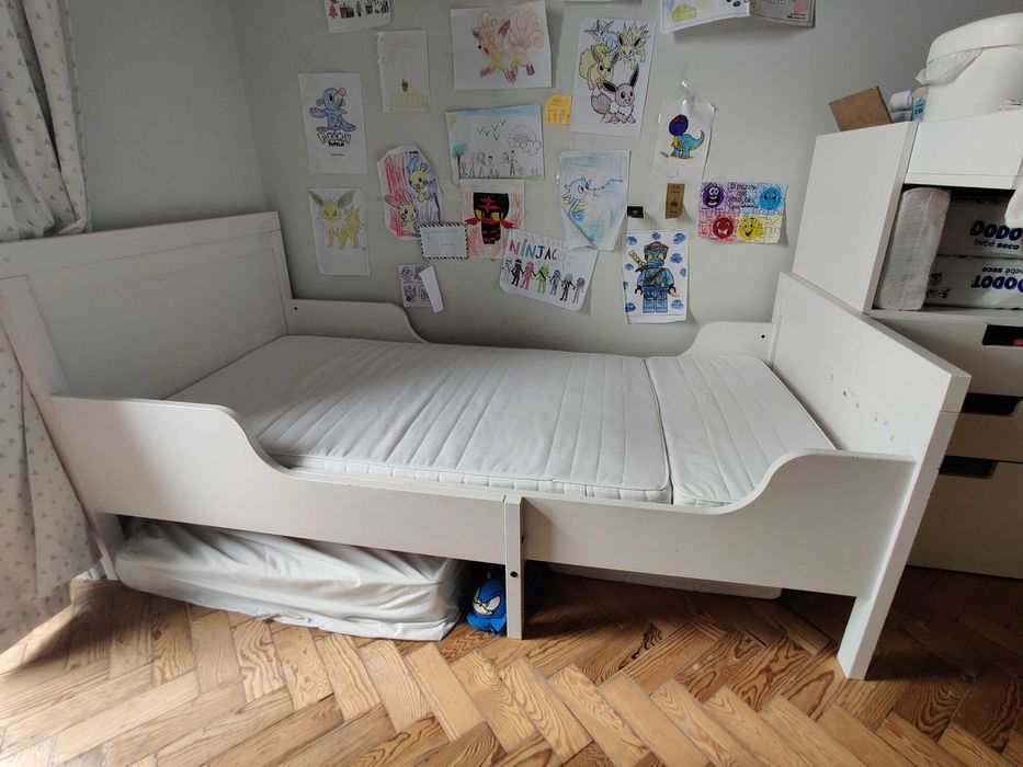 Cama Extensível Infantil IKEA SUNDVIK com Colchão IKEA ÖMSINT