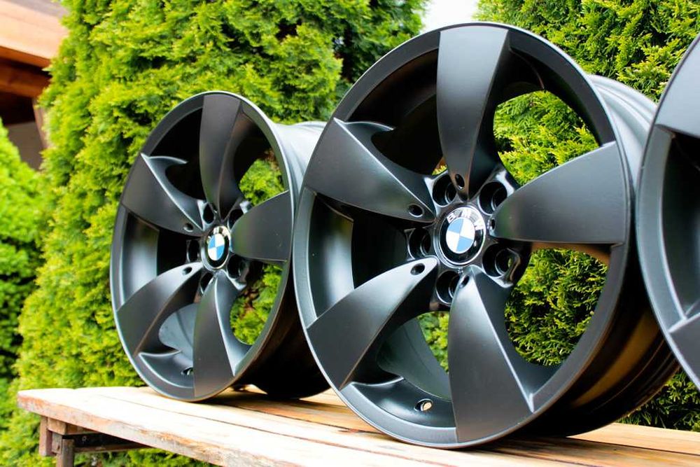 5x120 17 cali BMW 5 E60 7,5x17 ET20 jak nowe Oryginał BMW czarne Czarny MAT