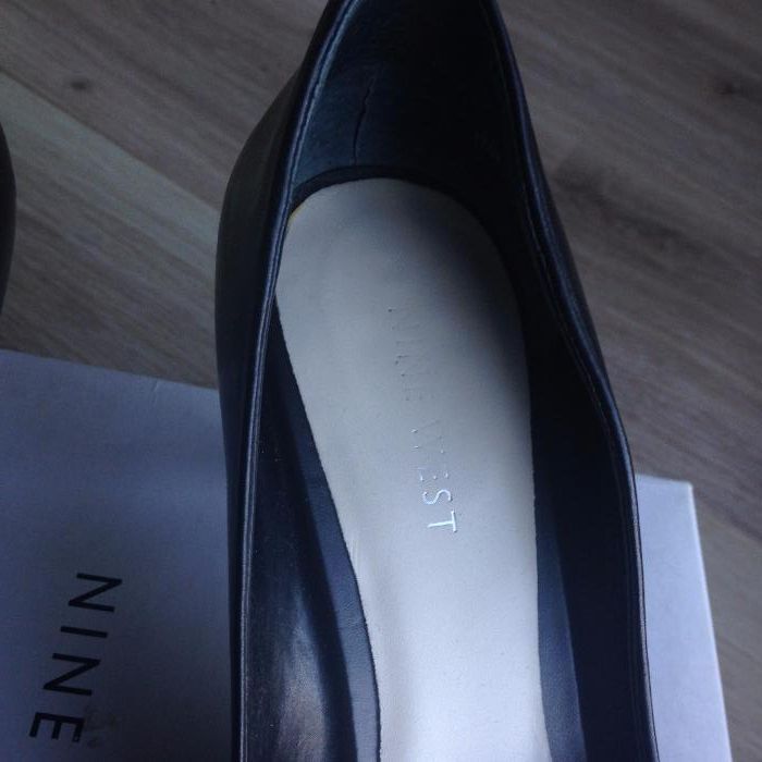NINE WEST skórzane czarne szpilki rozm. 37 obcas 6 cm