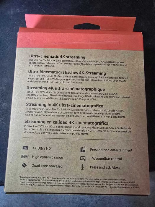 Amazon FireTV Stick 4k 2nd generation (8gb / wifi 6)