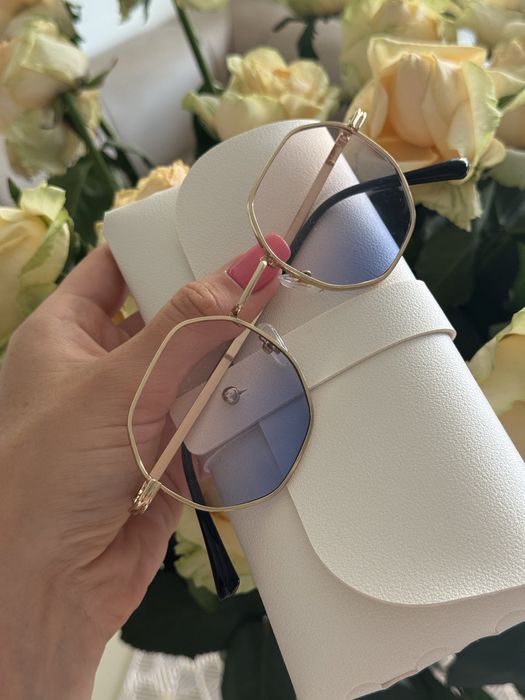 Модні окуляри. Octagon. Окуляри з градієнтом. Сонцезахисні окуляри.