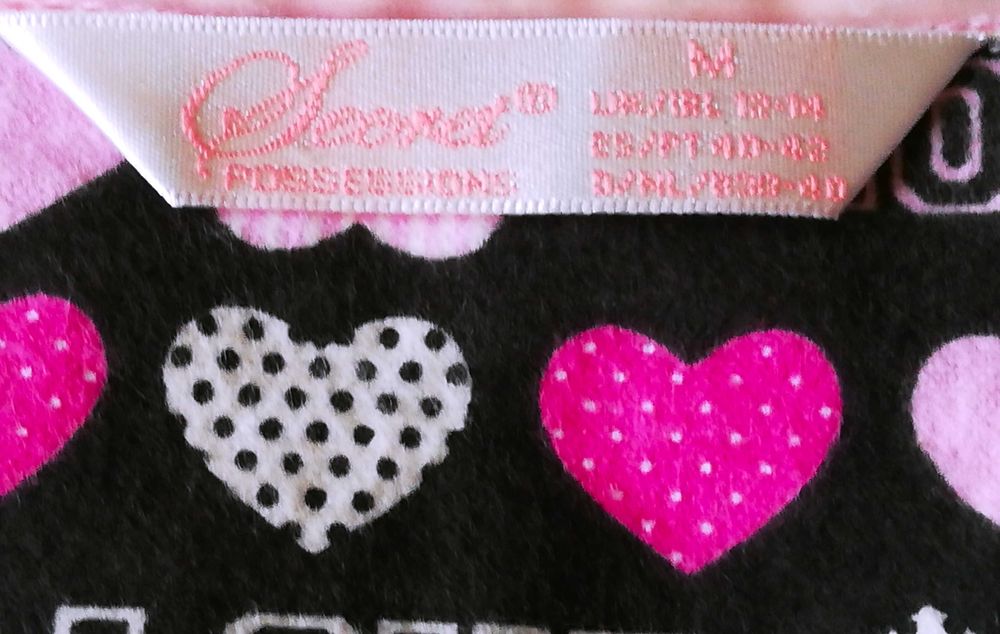 góra koszula od piżamy 40 / 42 do spania w serduszka miękka flanela