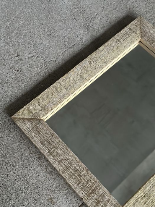 Lustro ze starego drewna Vintage Retro Okno 77x64 LOFT industrial PRL