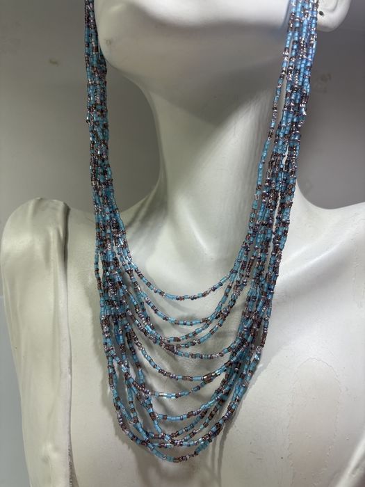 Colar de Missangas com Fecho de Prata