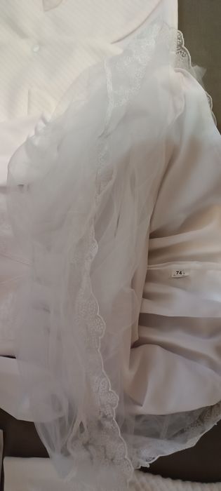 Zestaw ubranek do Chrztu dla dziewczynki 74 7 części