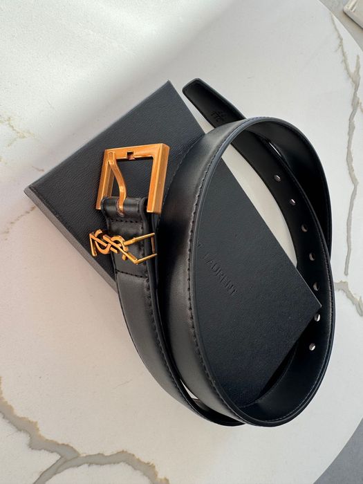 Pasek YSL czarny nowy 3cm/105cm
