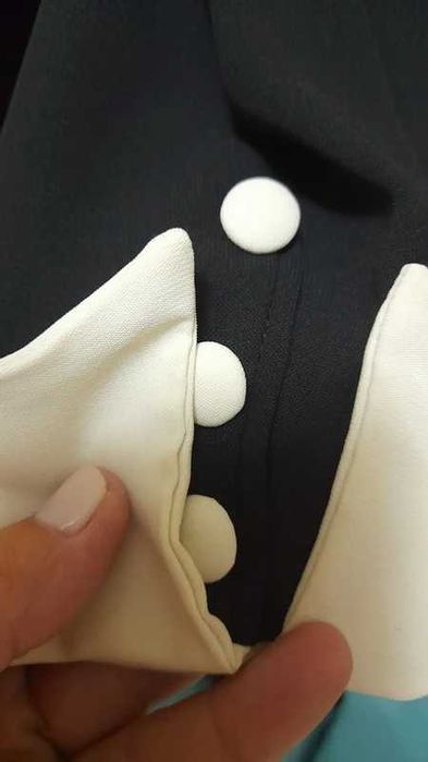 Vestido preto e branco de cerimónia