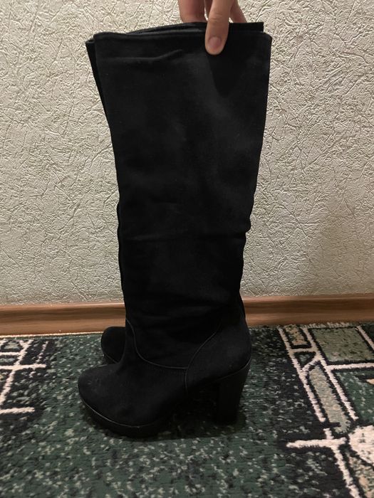 Замшевые сапоги