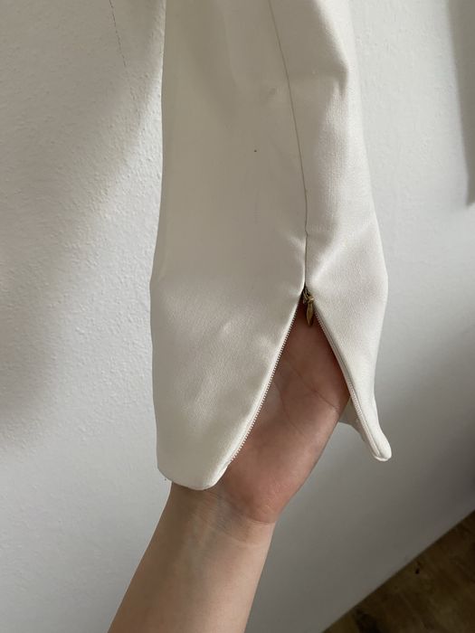 Białe spodnie eleganckie zara basic rozmiar s