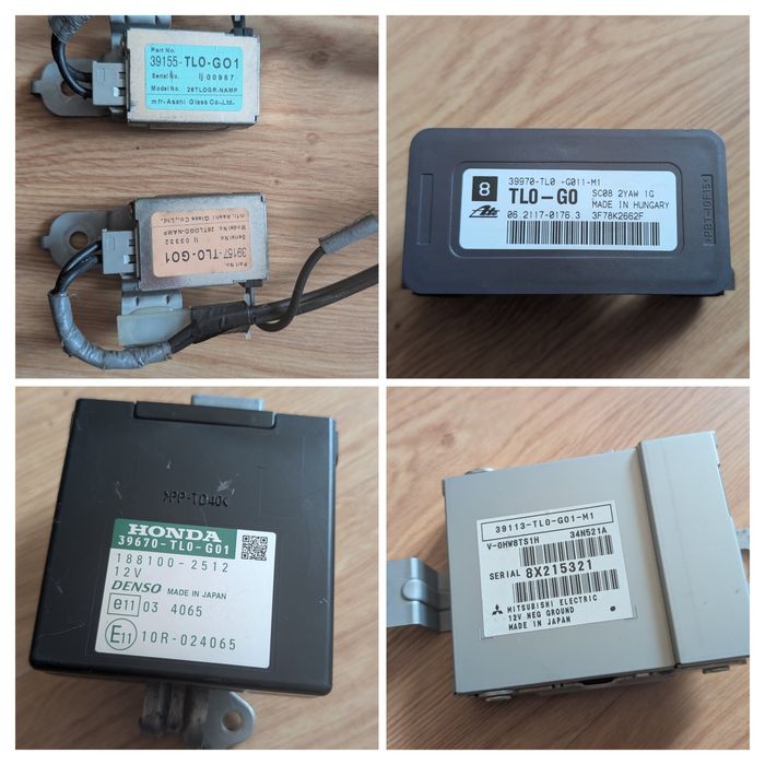 Honda Accord VIII 08 - wzmacniacz antenowy antena z wiązką, czujnik moduł ESP, sterownik moduł parkowania PDC, moduł sterownik USB.