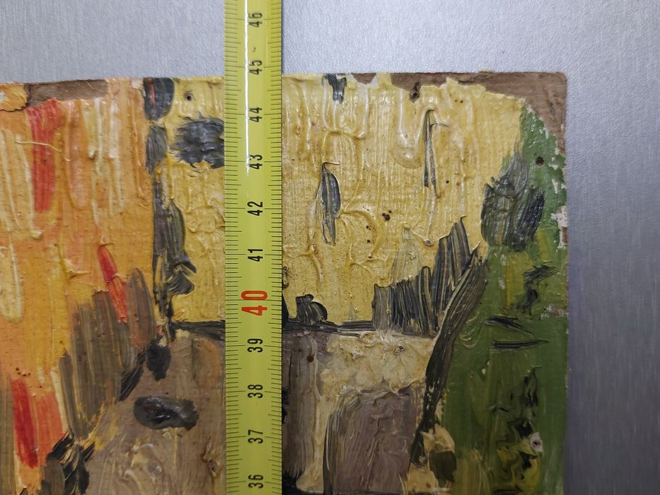 Quadro antigo pintura a óleo paisagem