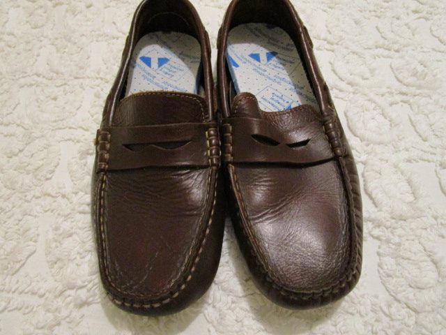 Sapatos/Mocassins em pele castanhos, 37 - Unissexo