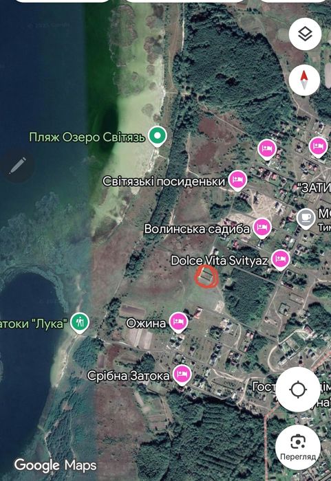 Земельна ділянка біля озера Світязь