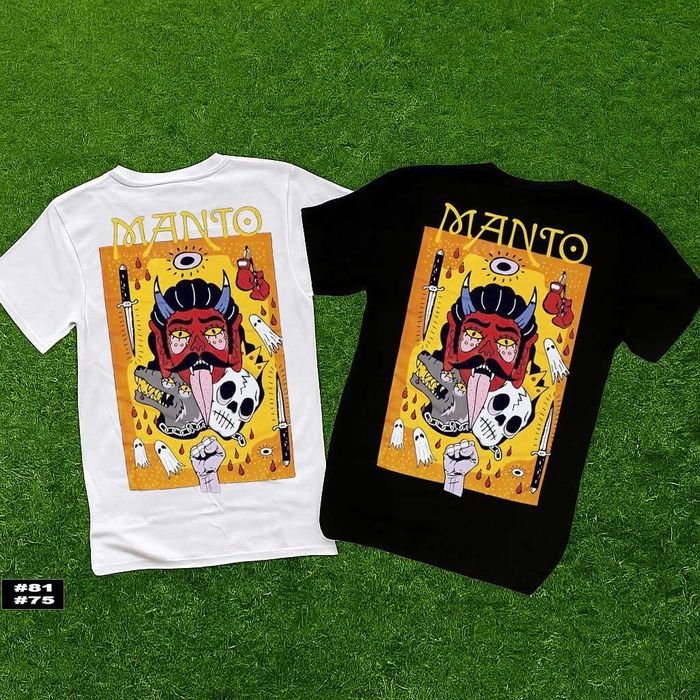 Черная / Белая | Новая Футболка MANTO Gym | XS-XXL