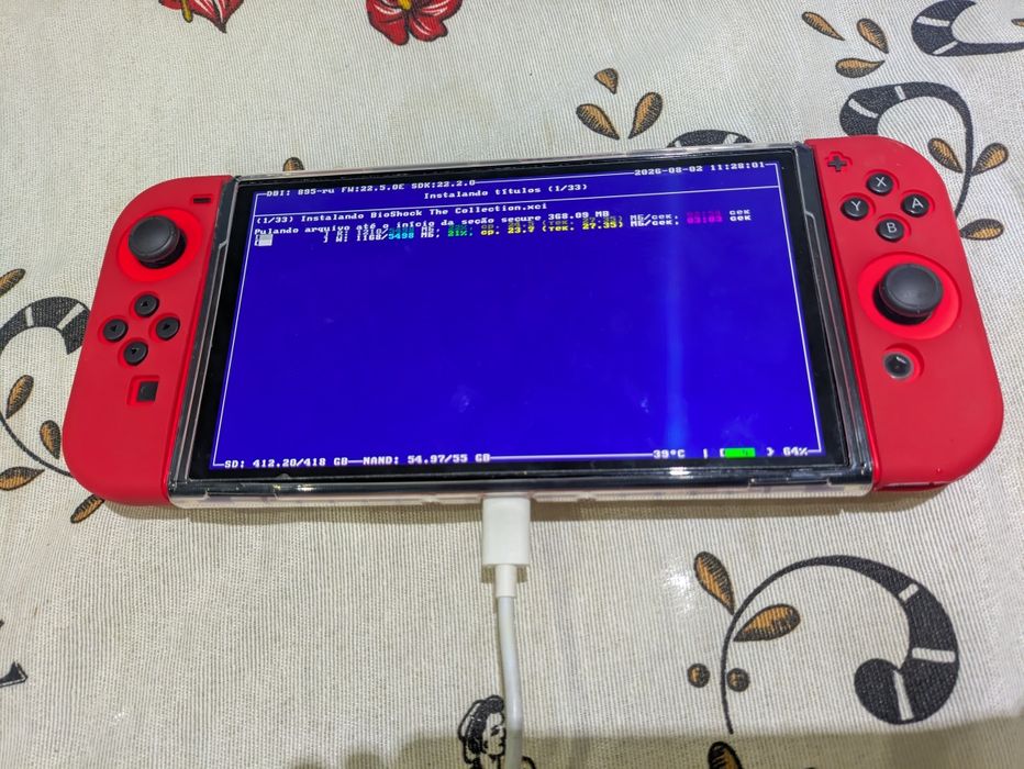 Nintendo switch OLED desbloqueada 512gb