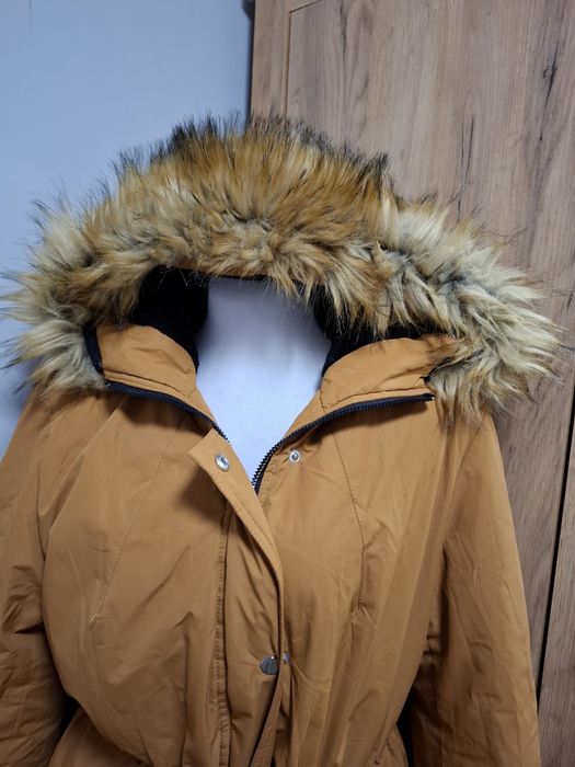 Zimowa kurtka parka ciepła plus size duzy rozmiar futro