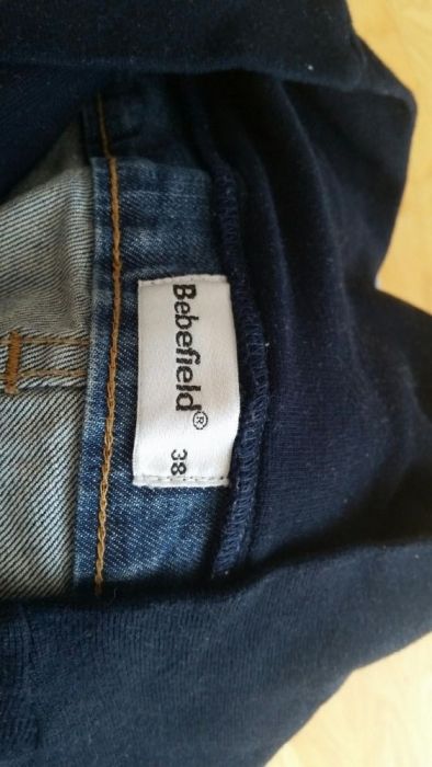 Spodnie dżinsy ciążowe niebieskie 38 Bebefield