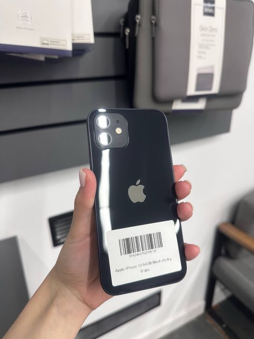ПРОВЕРЕН‼️Айфон 12 / Apple iPhone 12 / 64GB / Black (A) / Акб 100% / Купить айфон 12 черный
