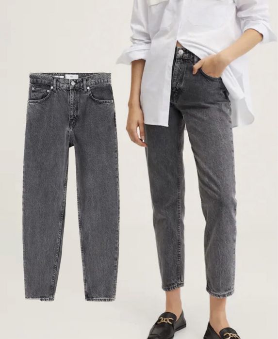 Джинси мом mango сині