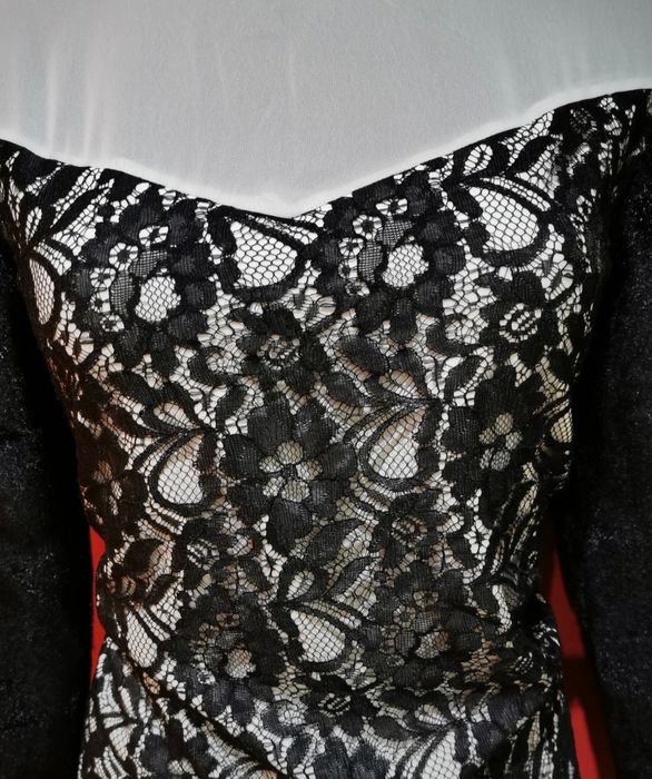 Bluza elegancka bluzka koronka miś via delle rose