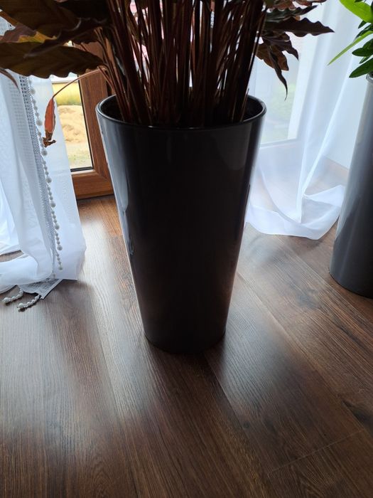 Donice plastikowe ciemny szary