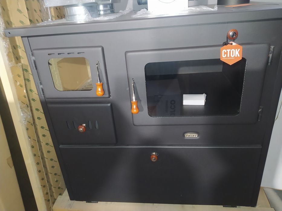 СТОК! Піч з варильною поверхнею і духовкою Prity 2P41 [15 кВт], дрова