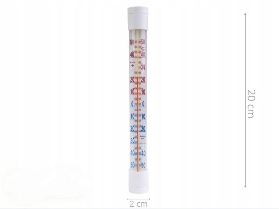 Termometr zewnętrzny szklany na ramę okna