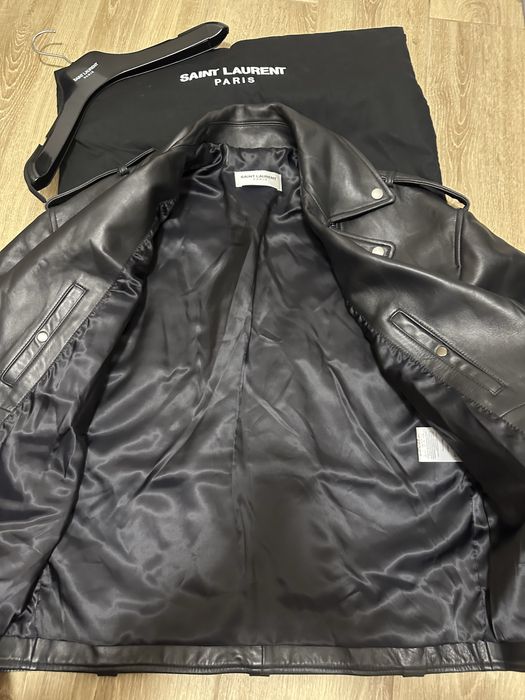 Куртка шкірянна  YSL (S) іде як оверсайз бу