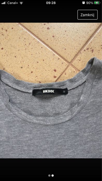 Bik Bok t-shirt z miękkiej dzianiny,szary melanż S