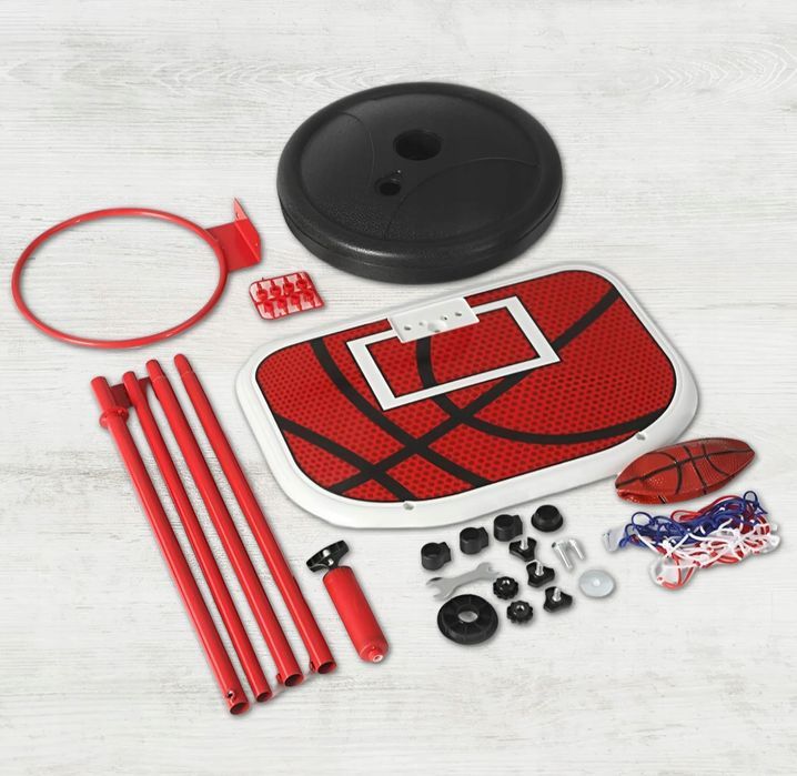 Nowy regulowany kosz tablica do koszykówki zestaw z piłką 160 cm